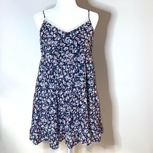 Maurices Navy Blue FullyLined Floral Dress Medium